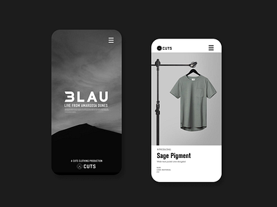 Cutsclothing App Concept app design ui ux