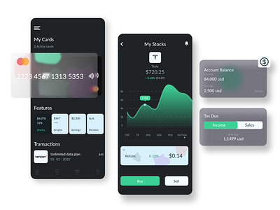 Finance App app design finance product design ui ux