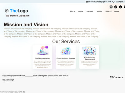 Hiring focused website homepage branding design graphic design illustration logo music ui website