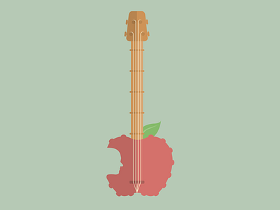 Apple Banjo adobe apple apple banjo banjo branding color design dolly parton graphic design illustration illustrator leaf logo vector
