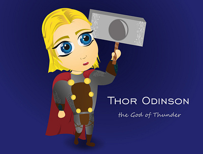 Cute Thor design graphic design illustration vector