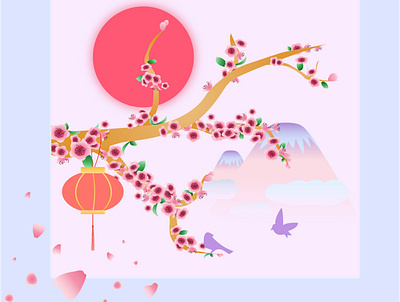 Sakura design graphic design illustration vector