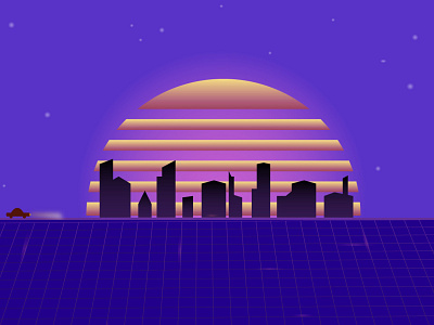 Retro sunset