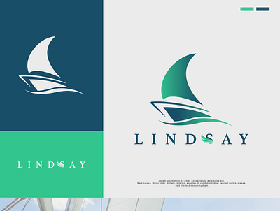 Logo Design for Lindsay app branding design graphic design icon logo sailboat yacht