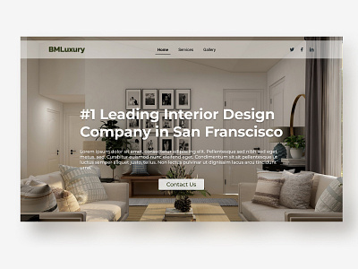 BMLuxury Interior Design website Landing Page