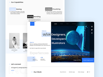 Zima agency portfolio design branding landing page minimal design portfolio portfolio design portfolio design ui ux ui ui ux ui ux design web designer website design