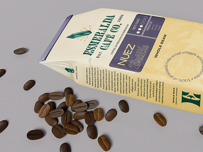 Coffee Brand Mock up - Esmeralda Cafe Co. branding graphic design illustration logo packaging print design