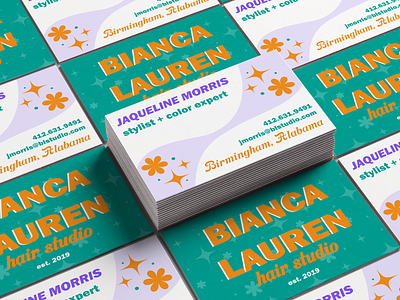 Bianca Lauren Hair Studio Design branding graphic design logo print design vector
