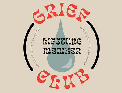 Grief Club Patch Design design graphic design illustration logo print design vector