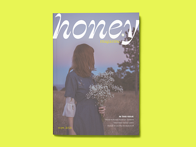 Honey Magazine Cover Design design graphic design print design typography vector