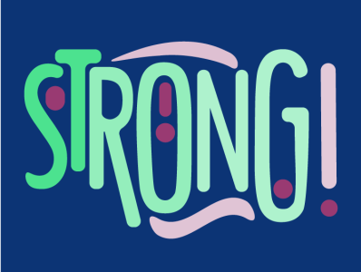 STRONG! design typography vector