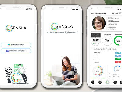 Sensla Mobile app prototype.