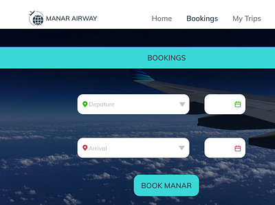 Manar Air design graphic design landing page ui