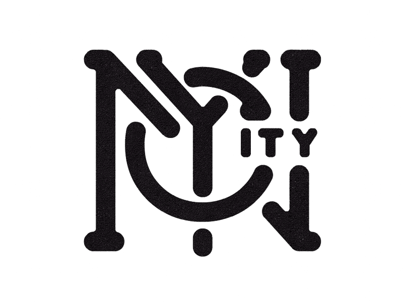 Nyc city custom inky lettering logo new york nyc