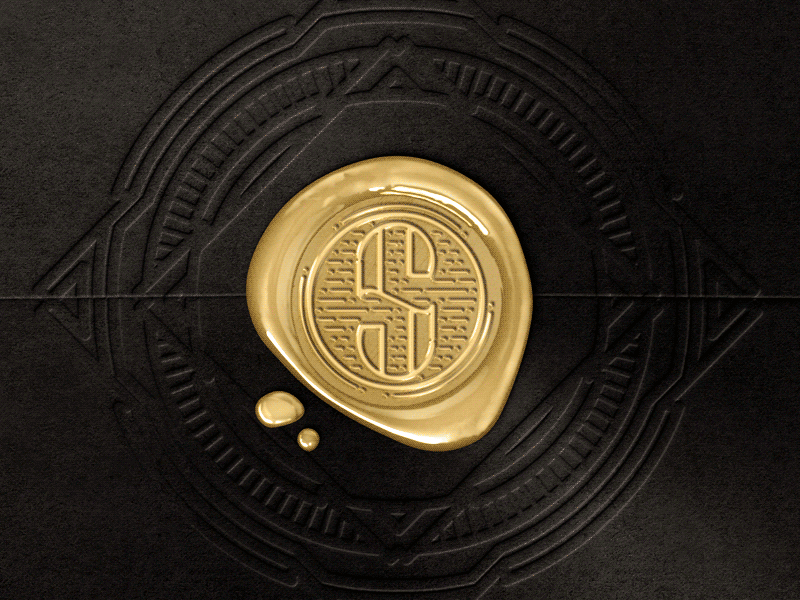 Break Time Gif gif gold letter press logo mock up wax