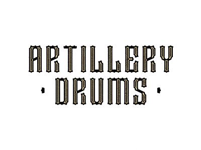 Artillery Lettering artillery drums lettering logo