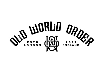 Olde World for fun lettering logo monogram