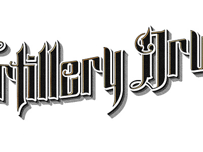 Artillery Lettering artillery drum drums lettering logo sanborn