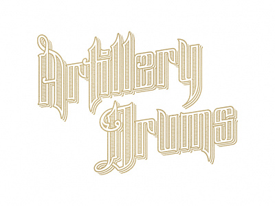 Drum Lettering artillery drums lettering logo sanborn