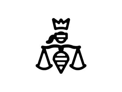 Bee icon inky logo wood block