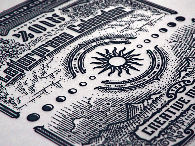 Letterpress Calendar Mock By Joe White On Dribbble