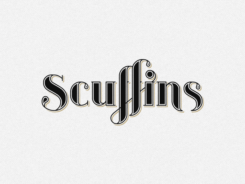 Scone Lettering bakery custom lettering ligature logo muffins scones