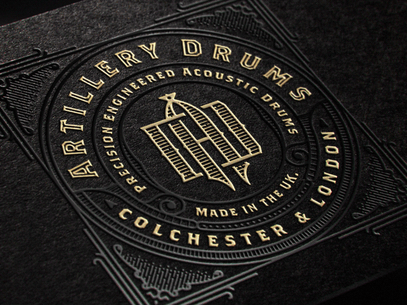 Artillery Mock Finals gold lettering lock up logo mock up monogram