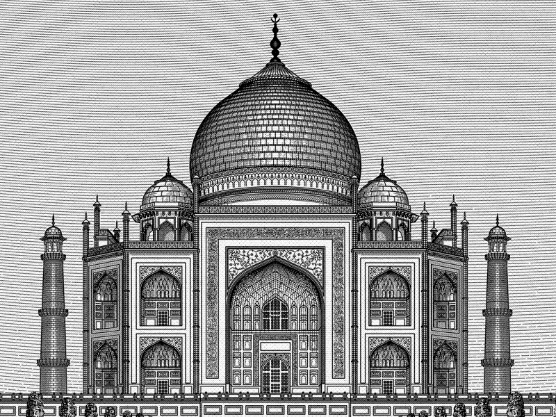 Beautiful Taj Mahal Drawings and Sketches | Taj mahal drawing, Taj mahal  sketch, Taj mahal