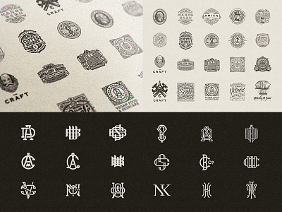 Branding 2014 badge collection custom lettering monogram round up
