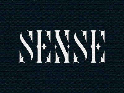 Sense custom lettering sense stencil victorian vintage