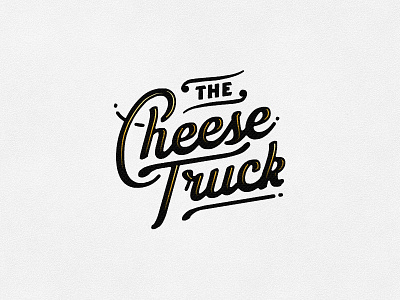 Cheese branding cheese food lettering logo script truck