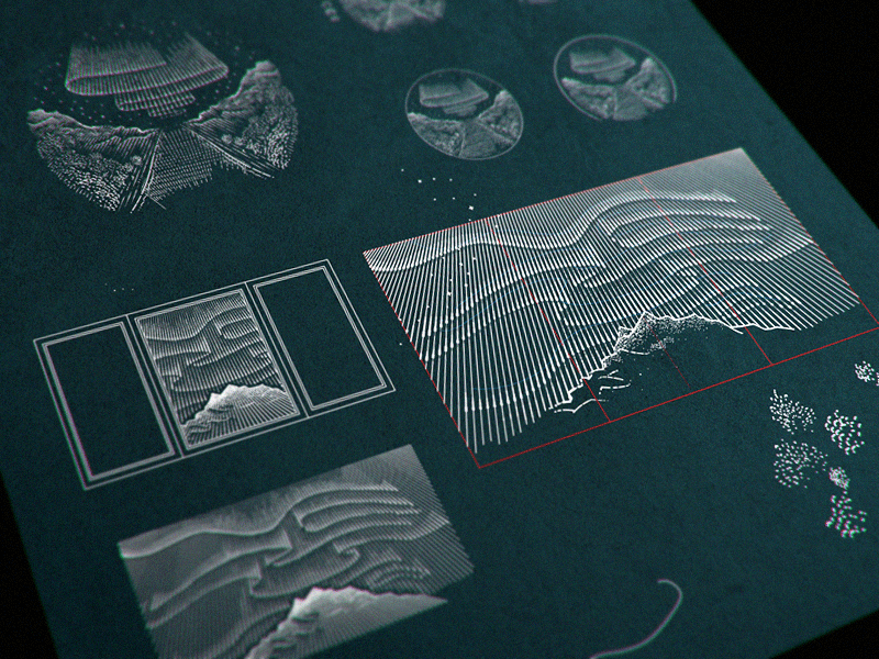 Nordic Process contrast depth etching light linework packaging process