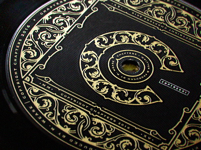 Chapters engraving etching filigree floral monogram music record vinyl