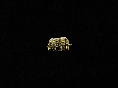 Elephant animal elepahnt engraving etching logo