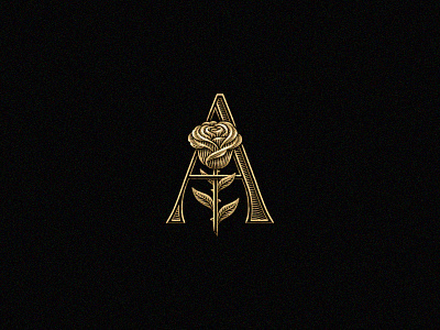 Rose gold graphic designer illustration logo logo design monogram
