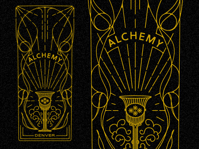 Chalice Illustration alchemy art deco art nouveau chalice denver esoteric food truck foodtruck goblet line work linework occult ornamentation