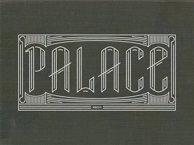 Palace Logo art deco art nouveau branding hand lettering illustration lettering letterpress logo retro typography victorian vintage