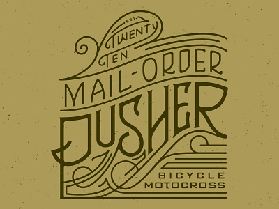 Pusher Mail-Order bikes bmx flourishes logo ornate retro victorian vintage