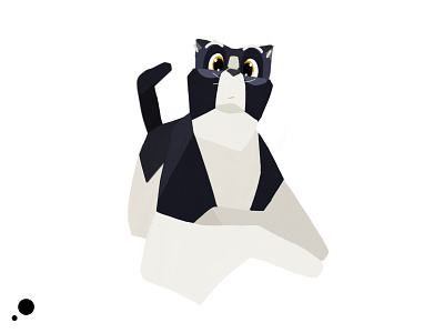 Meow? animal bold cartoon cat character art character design cute digital painting illustration