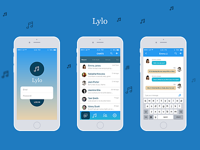 Lylo iOS App app chat ios iphone music song