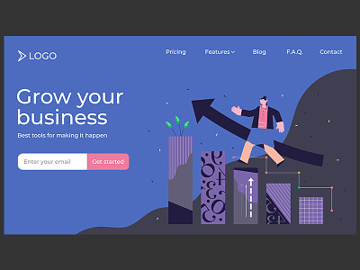 Growth concept landing page