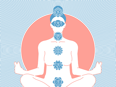 7 Chakra poster aura body buddhism chakra design energy healing health illustration lotus meditation mind poster relaxation religion spiritual symbol vector yoga zen