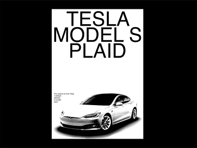 Tesla Model S Poster graphic design poster poster design print print design typhography