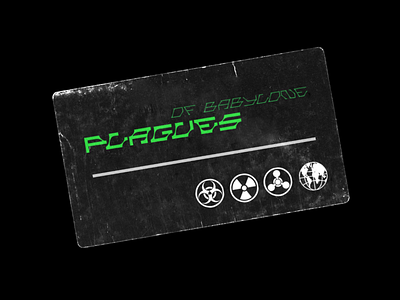 PLAGUES OF BABYLONE | STICKER album album art album artwork album cover album cover design art direction branding corona coronavirus design green lachute logo sticker toxic virus