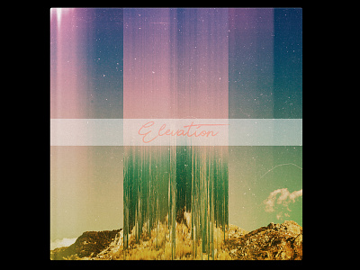 Elevation - Album Cover abstract album album art album artwork album cover album cover design cloud color design elevation geometry gradiant illustration kev andré perrin light montain pink space