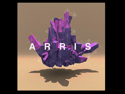 ARRIS | ALBUM COVER 3d 3d art abstract album album art album artwork album cover album cover design antoine ballerino arris color design geometry illustration kev andré perrin lachute music space