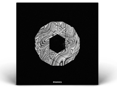 dreamery abstract album album art album artwork album cover album cover design black white calm design geometry gradiant illustration lachute light metal music