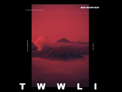 Red Mountain - TWWLI abstract album black branding color design geometry illustration lachute mountain music poster red typography vector