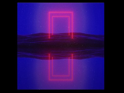 UNTITLED III | ALBUM COVER abstract album album art album artwork album cover album cover design blender cloud color dark blue design door gradiant illustration lachute light neon photoshop pink sea