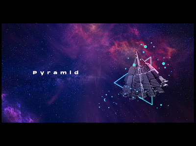 Pyramid X LACHUTE 3d 3d art abstract album album art album artwork album cover album cover design art art direction artwork blender3d color design gradiant illustration lachute layout photoshop space